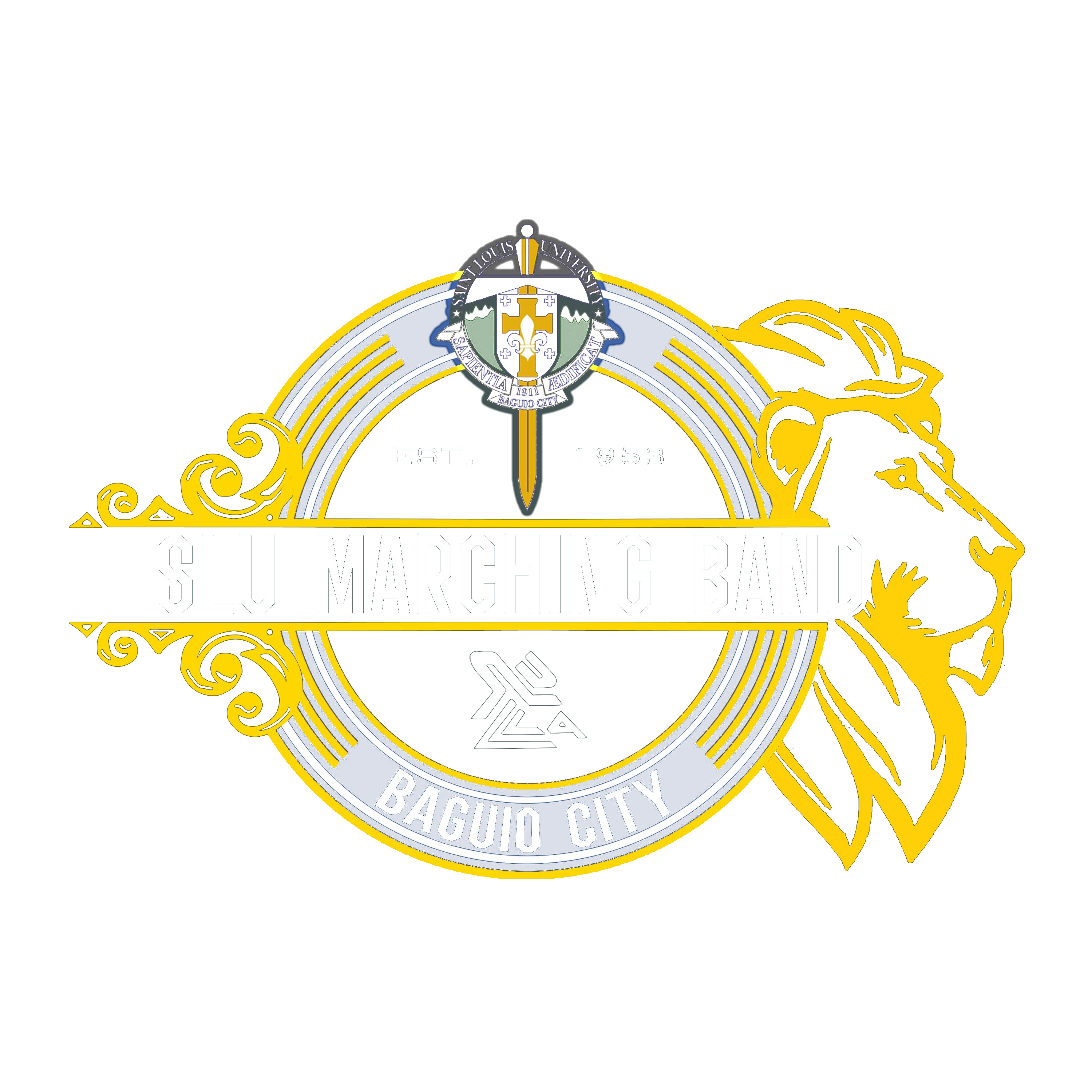 SLU Marching Band crest established 1953 in Baguio City
